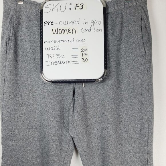 Calvin Klein Women's Gray Heather Drawstring Slim Capri Sweatpants Size XXL - Picture 9 of 9